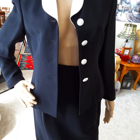 Suit Amanda Smith Petites Evening 2 pc Suit Vintage 2P - Picture 12 of 13